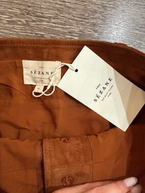 Sézane Rust Brown Pencil Skirt NWT